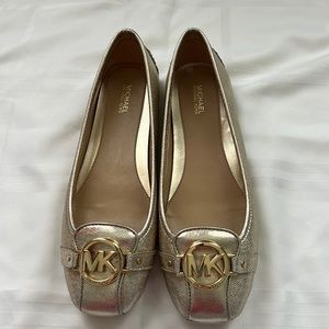 Michael Kors Fulton Moc Flats Metallic Leather